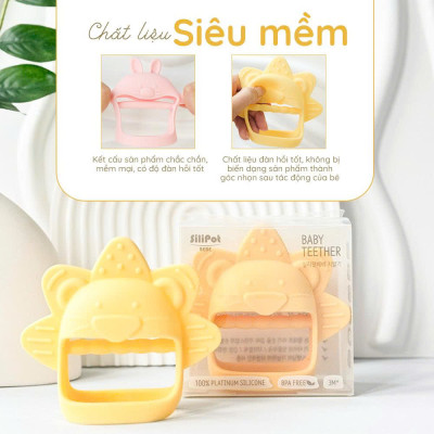 Gặm nướu cho bé từ sơ sinh SILIPOT BEBE mềm, chất liệu platinum silicone, an toàn cho bé, không BPA, chịu nhiệt 250 độ
