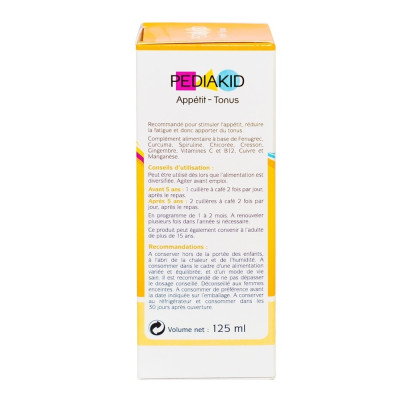 Siro Ăn Ngon Cho Bé Pediakid Appetit Tonus - Kích Thích Trẻ Thèm Ăn Tự Nhiên, Giảm Mệt Mỏi (125ml)