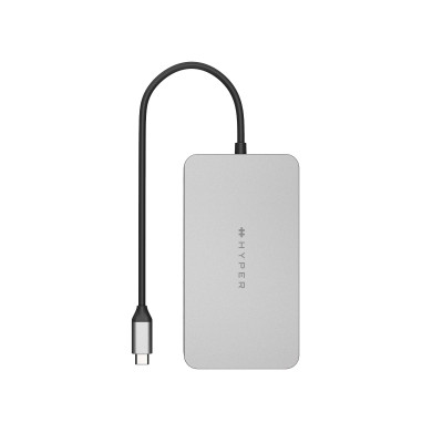 CỔNG CHUYỂN HYPER DUAL 4K HDMI 10 in1 ( ra 2 MÀN HÌNH) USB-C HUB FOR MACBOOK M1 HDM1H- Hàng chính hãng