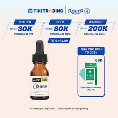 Seum VItamin C 10% dưỡng trắng mờ thâm sạm Acnes Lab C10 serum 15ml