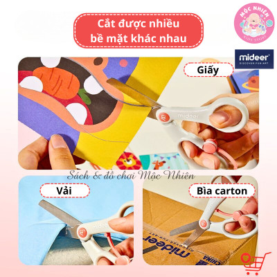Đồ Chơi Cắt Giấy Thủ Công Tạo Hình Sáng Tạo 03 Cấp Độ - Mideer Lets Cut Paper cho Bé 3 4 5 Tuổi