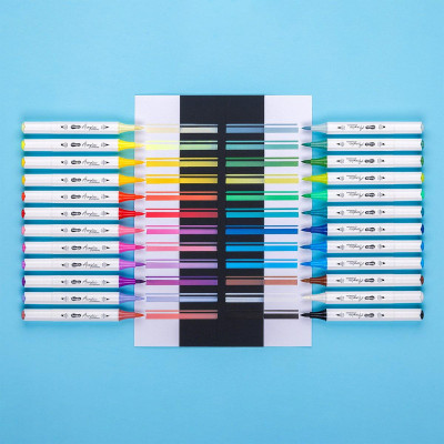 Hộp 24 Bút Lông Màu Acrylic Markers 2 Đầu - Colokit ACM-C002