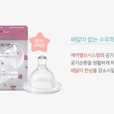 Núm ti cho bé IBYEOL Friends Juju 5 giai đoạn cho bé sơ sinh - 24 tháng (chính hãng Hàn Quốc)