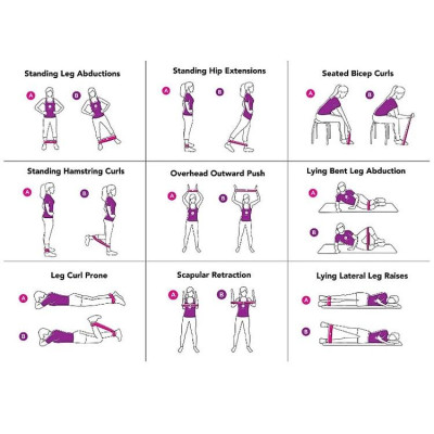 Dây kháng lực tập Yoga dododios YGB4 có vạch lực chất liệu co giãn đàn hồi cho tập thể hình