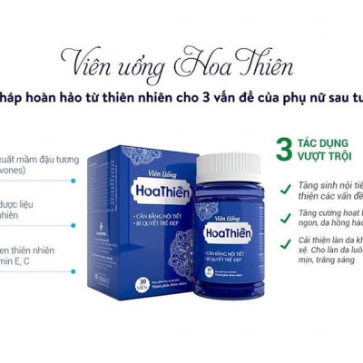 Combo 2 Hộp viên uống Hoa Thiên (30 viên) giúp bổ huyết, điều kinh, cân bằng nội tiết tố nữ