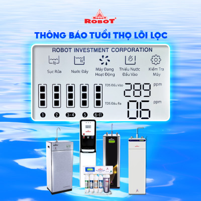 Máy Lọc Nước ROBOT CLASSY PRO 3410W-UR 2 Màng Lọc R.O + UF Màn Hình LCD - Hàng Chính Hãng
