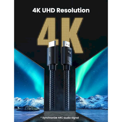 Ugreen UG40105HD119TK 15M 4K 60Hz màu đen Cáp hdmi - HÀNG CHÍNH HÃNG
