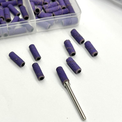 [Giá Ưu Đãi] Combo Đầu Mài Nhám Tím Mini 120/240 + Lõi Lắp Siêu Êm, Hộp 60 Chiếc Kèm Lõi Làm Nhám Bề Mặt Móng Làm Nail Phương Miu