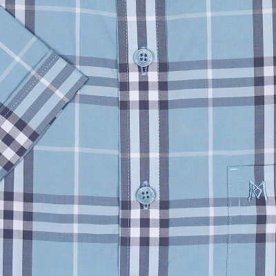 Áo sơ mi nam tay ngắn form suông vạt ngang Khatoco A1MN438T2-CNCR094-2409-N