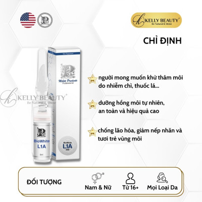 Son Khử Thâm Dưỡng Hồng Môi Mibiti Prudente Biowhite L1A | Kelly Beauty