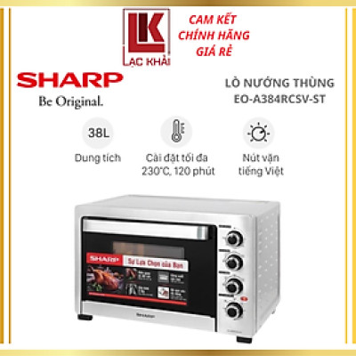 Lò nướng Sharp EO-A384RCSV-ST 38 lít, Công suất 1800W - Hàng chính hãng