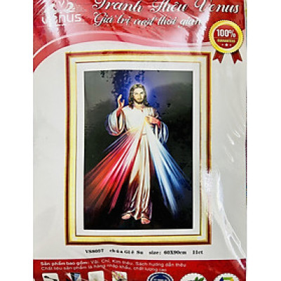 Tranh thêu chữ thập Lòng chúa thương xót VS8057, kích thước 60 x 90 cm