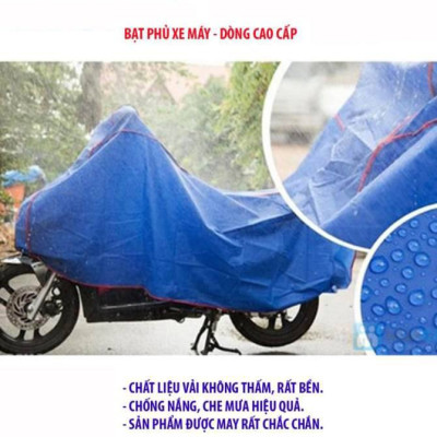 Bạt Phủ Xe Máy Chống Nắng, Chống Thấm, Chống Bụi Bẩn Khổ Lớn - Hàng Chính Hãng