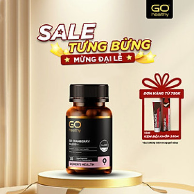GO CRANBERRY 60,000+ 30 viên - Viên uống viêm đường tiết niệu nhập khẩu chính hãng GO Healthy New Zealand