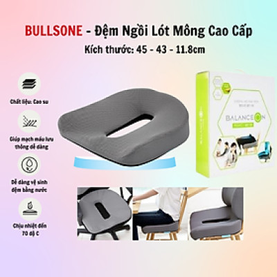 Đệm ngồi (Lót mông) Xe Hơi, Văn Phòng cao cấp Bullsone - Hàng chính hãng