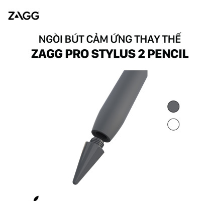 Ngòi bút cảm ứng thay thế ZAGG Pro Stylus  2 Pencil, bảo hàng 12 tháng - Hàng chính hãng
