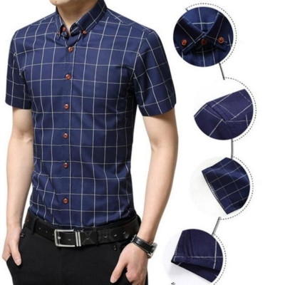 Áo Sơ Mi Nam Ngắn Tay Phối Caro Mẫu XR01 Thời Trang Cao Cấp PONIVA Chất Kate Mềm Mịn Tạo Cảm Giác Thoải Mái Khi Mặc