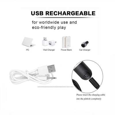 Dây sạc máy massage USB 10 tốc độ, dành cho các loại máy massage mặt mắt body toàn thân đầu nhọn (Hàng Chính Hãng)