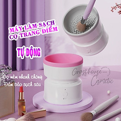 Máy làm sạch Vệ sinh cọ trang điểm tự động mới Có Cổng Sạc usb Tiện Dụng bằng bàn chải silicon 