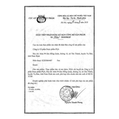 Chỉ Huyết PQA Thành Phần Từ Thiên Nhiên Hỗ Trợ Thanh Nhiệt, Cầm Máu Và Hạn Chế Chảy Máu Cam Hộp 250ml