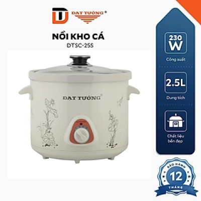 Nồi Kho Đa Năng Gốm/ Sứ 2,5L Đạt Tường - DTSC25S ; 25G - Hàng Chính Hãng - DTSC25S Sứ