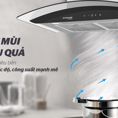Máy Hút Mùi Kính Cong Sunhouse MMB6682-70 - Hàng Chính Hãng