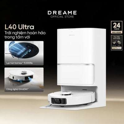 Robot Hút Bụi Lau Nhà Dreame L40s Ultra Xòe Giẻ, Tẩy Nước Nóng Lực Hút 19.000 Pa - Hàng Chính Hãng