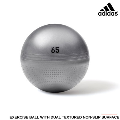 Bóng Tập Yoga & Gym Chính Hãng ADIDAS ADBL-11246GR Exercise Ball, Đường Kính 65cm, Kèm Ống Bơm Hơi