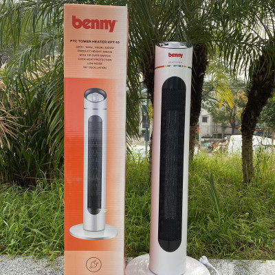 Quạt sưởi gốm cơ Benny BHT2300, 2200W, Black/While- Hàng chính hãng- Bảo hành 1 năm, lỗi 1 đổi 1