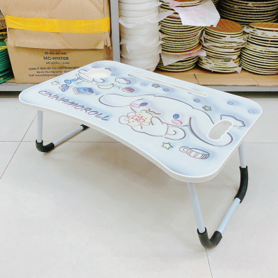 Bàn Học Gấp Gọn Có Khe Để Điện Thoại, Máy Tính Bảng, Khay Để Ly - Hàng Loại 1 (Giao ngẫu nhiên)