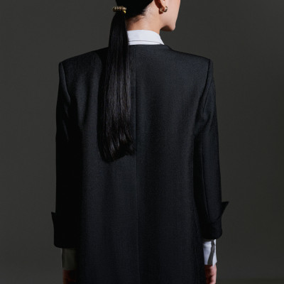 Áo blazer vai rộng Vincent thiết kế cao cấp WHITE CHIC