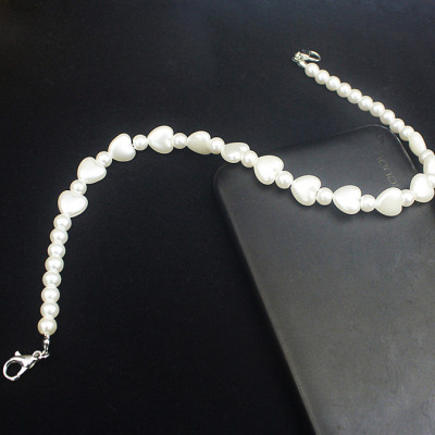 Dây đeo áo ngực dây áo bra dây áo nịt ngực mix trái tim và hạt châu nhân tạo độc đáo