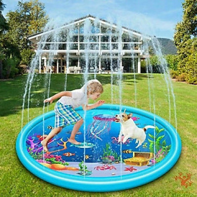 Thảm chơi phun nước cho bé - Tấm nệm phun nước 1.7m ,Phao phun nước với vật liệu chất lượng Tốt - PaKaSa