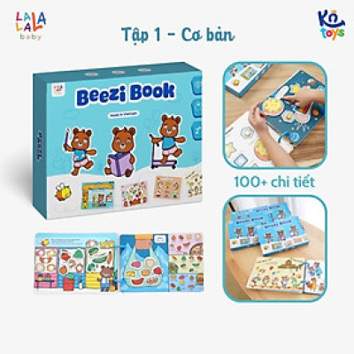 Học Liệu Bóc Dán Montessori Song Ngữ Anh Việt Beezi Book - Lalala Baby