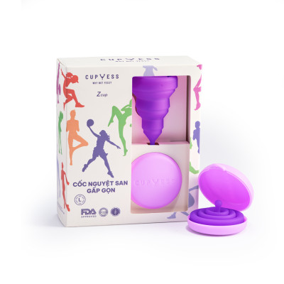 COMBO Cốc nguyệt san Cup Yess chính hãng – Gấp gọn Z Cup cỡ L (25ml) & Tiêu chuẩn S Cup cỡ S (30ml)