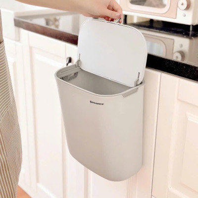 Thùng rác treo cánh tủ SONGMICS LTB820G9/9L, màu ghi – cái 