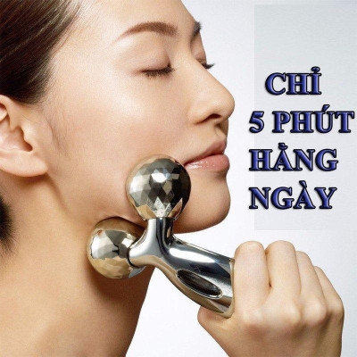 Cây Lăn Massage Mặt Và Body 3D Giúp Thon Gọn Nâng Cơ Mặt, Con Lăn Mát Xa 3D (Loại to xịn)