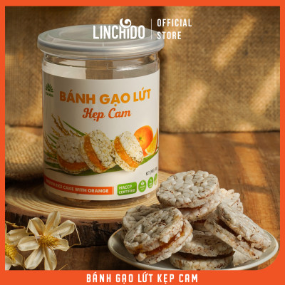 Bánh Gạo Lứt Kẹp Cam - Đặc Sản Đồng Tháp - Hủ 150 Gram