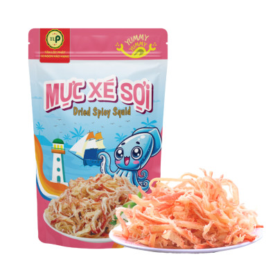Mực Sợi Hấp Nước Dừa Tân Lộc Phát Túi 50g Ăn Vặt Yêu Thích 