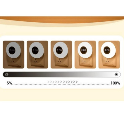 Đèn Ngủ Thông Minh, Điều Chỉnh Được Nhiều Cấp Độ Sáng, Có Đồng Hồ, Điều Khiển Từ Xa Bằng Remote