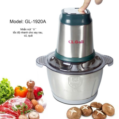 Máy xay thịt Gali GL-1920B Dung tích 2 Lít, Motor 100% bằng đồng, có 2 tốc độ xay. Hàng chính hãng chất lượng cao, bảo hành 24 tháng