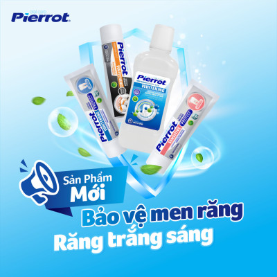 [ Mua 2 tặng 1 bàn chải ] Kem đánh răng giảm ê buốt Pierrot Sensitive bảo vệ men răng, ngừa sâu răng 75ML