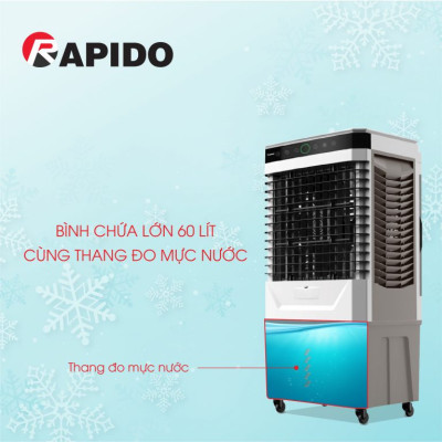 Quạt điều hòa Everest 9000D chính hãng của Rapido, bảo hành toàn quốc 1 năm, tặng kèm 2 đá khô - Hàng chính hãng