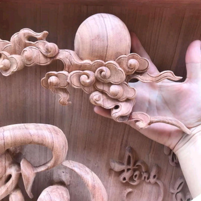 Cặp tranh treo tường lý ngư vọng nguyệt bằng gỗ hương đá siêu víp kt 42×127×8cm