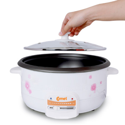 Nồi lẩu điện Comet CM7731 – Dung tích 3.5L, công suất 1300W, chống dính, nắp kính chịu nhiệt, bảo hành 12 tháng - Hàng chính hãng