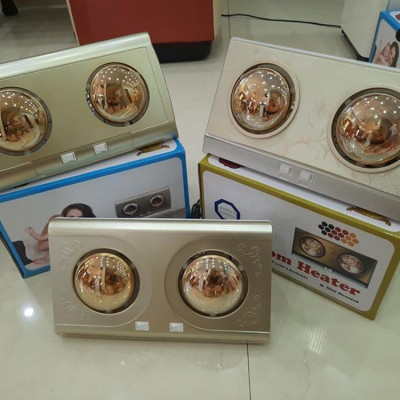 Đèn Sưởi Nhà Tắm ABG  CH-C2D 2 Bóng Sưởi, Mỗi Bóng Công Suất 275W, Phù Hợp Với Phòng Tắm Rộng Từ 2-3 Mét Vuông - Hàng Chính Hãng