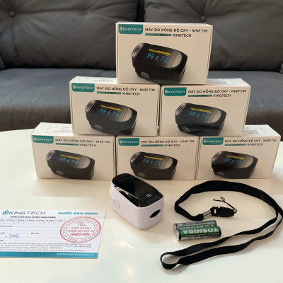 Máy Đo Nồng Độ Oxy Trong Máu và Nhịp Tim Dạng Kẹp Ngón Tay KINGTECH PULSE SPO2 - Hàng Chuẩn