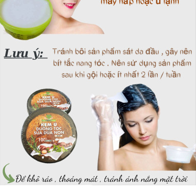 Kem ủ tóc sữa dừa non MẸ KEN (200ml) - kem dưỡng tóc, mềm mượt, giảm khô, chẻ ngọn