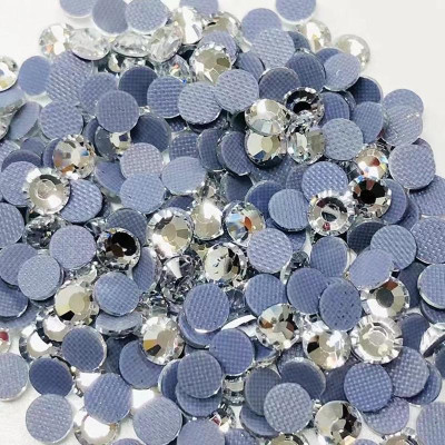 Khay Đá Chân Lưới Keo Mix Size YHB 12 Ngăn, Đính Móng Cao Cấp 1440 Viên, Đá Pha Lê Sáng Lâu, Bám Chắc Làm Nail Màu Trắng AB, Vàng Trà Nữ