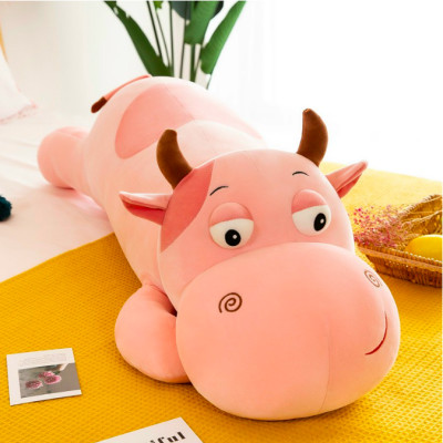 Bộ ba thú nhồi bông mắt lồi cute - Size từ 70cm đến 1m2- Quà tặng gấu bông trâu hồng, chó, khủng long xanh dễ thương - Gối ôm mềm mịn cho bé.